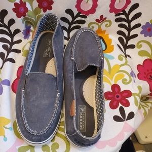 SPERRY navy slip ons